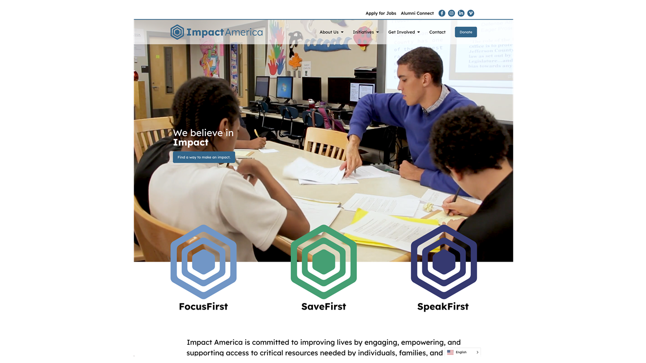 Branding and Website Design for Impact America